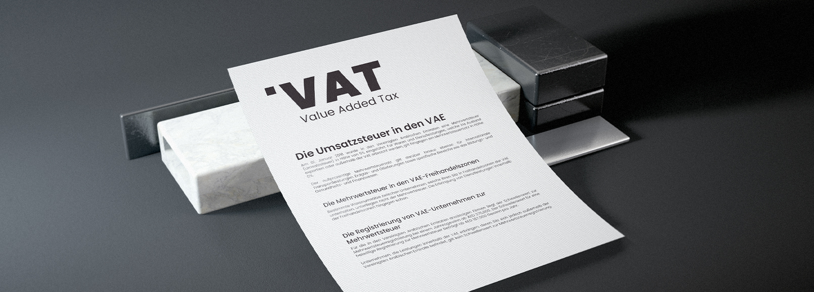 Umsatzsteuer in Dubai - VAT