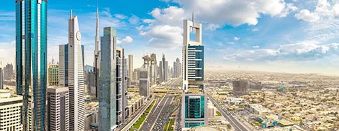 Moderne Skyline von Dubai 